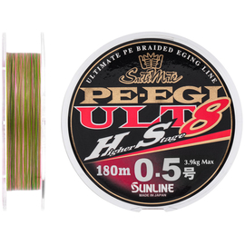 Шнур Sunline PE EGI ULT HS8 180m #0.5/0.117mm 3.9kg, Діаметр: #0.5/0.117mm, фото 