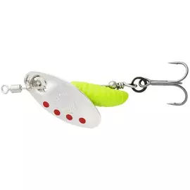 Блешня Savage Gear Grub Spinners #2 5.8g Silver Red Lime, Вага блешні: 5.8g, Колір блешні: Silver Red Lime, фото 