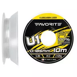 Флюорокарбон Favorite U1 FC 10m #1.2/0.185mm 5.3lb/2.42kg (Made in Japan), Діаметр: 0.18mm, Розмотування: 10m, фото 