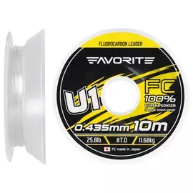 Флюорокарбон Favorite U1 FC 10m #7.0/0.435mm 25.8lb/11.68kg (Made in Japan), Діаметр: 0.43mm, Розмотування: 10m, фото 