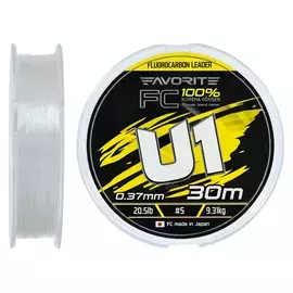 Флюорокарбон Favorite U1 FC 30m #5.0/0.37mm 20.5lb/9.31kg (Made in Japan), Діаметр: 0.37mm, Розмотування: 30m, фото 