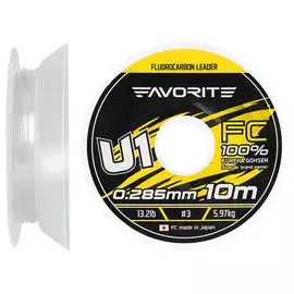 Флюорокарбон Favorite U1 FC 10m #3.0/0.285mm 13.2lb/5.97kg (Made in Japan), Діаметр: 0.28mm, Розмотування: 10m, фото 