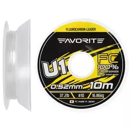 Флюорокарбон Favorite U1 FC 10m #10/0.52mm 37.2lb/16.86kg (Made in Japan), Діаметр: 0.52mm, Розмотування: 10m, фото 
