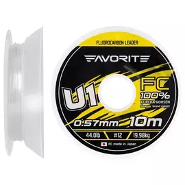 Флюорокарбон Favorite U1 FC 10m #12/0.57mm 44.0lb/19.98kg (Made in Japan), Діаметр: 0.57mm, Розмотування: 10m, фото 