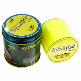 Жилка Katran Synapse Neon 1000m (neon-yellow) 0.331mm 17.85lb, Діаметр: 0.33, Розмотування: 1000m, фото 