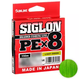 Шнур Sunline Siglon PE х8 150m (салат.) #1.0/0.171mm 16lb/7.7kg, Діаметр: #1.0/0.171mm, Колір: салатовий, фото 