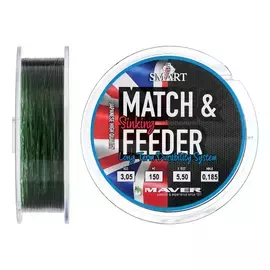 Жилка Smart Match & Feeder Sinking 150m 0.185mm 3.05kg, Діаметр: 0.185mm, Розмотування: 150m, фото 