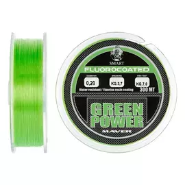 Жилка Smart Green Power Fluorine 300m 0.25mm 6.1kg, Діаметр: 0.25mm, Розмотування: 300m, фото 