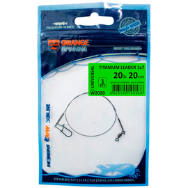 Повідець Ukrspin Orange Spinning титан 1x7 12см 3кг(6lb)/0.24мм, фото 