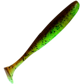 Силикон Keitech Easy Shiner 3.5" ц:401 greenpumpkinpp.chart, Длина силикона: 3.5" (8.9 см), Расцветка силикона: 401 Green Pumpkin/Chartreuse, фото 