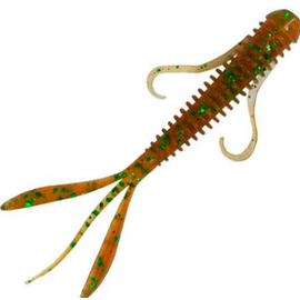 Силікон Keitech Hog Impact 3" (12 шт/упак), колір:ea#02 peach green flk., Довжина силікону: 3" (7.6 см), Колір силікону: EA#02 Peach Green FLK, фото 