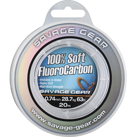 Флюорокарбон Savage Gear Soft Fluorocarbon 20m 0.74mm 28.7kg Clear, фото 