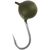 Мормишка вольфрамова Viking Fishing Round 0.19g 2.5mm Olive (5шт), Розмір/Вага: 2.5мм/0.19г, Колір мормишки: Olive, фото 