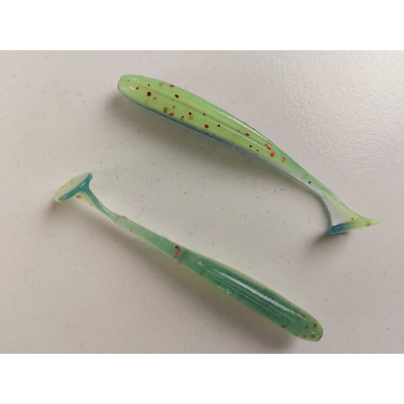 Силікон Keitech Easy Shiner 2" (12 шт/уп),, колір: ea#20 violet chart red fl, Довжина силікону: 2" (5.1 см), Колір силікону: EA#20 Violet Chart Red Fl, фото , изображение 5