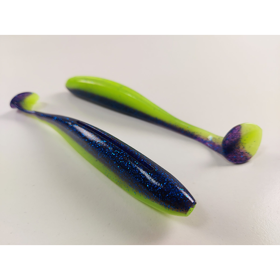 Силикон Keitech Easy Shiner 6.5" (3 шт/упак) ц: pal#06 violet lime berry, Длина силикона: 6.5" (16.5 см), Расцветка силикона: PAL#06 Violet Lime Berry, фото , изображение 7