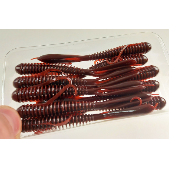 Силікон Keitech Hog Impact 3.5" (10 шт/упак), колір:006 cola, Довжина силікону: 3.5" (8.9 см), Колір силікону: 006 Cola, фото , изображение 7