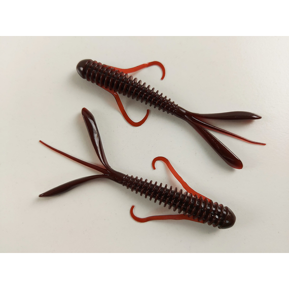 Силікон Keitech Hog Impact 3.5" (10 шт/упак), колір:006 cola, Довжина силікону: 3.5" (8.9 см), Колір силікону: 006 Cola, фото , изображение 4