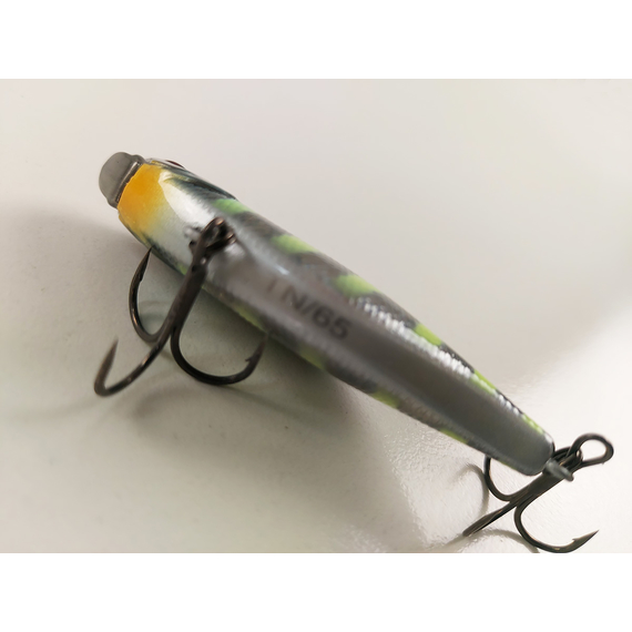Воблер Jackall TN65 64mm, 15.0g, Mizuno Smoke/Chartreuse Tiger (раттлін), Розмір/Вага: 64мм/15.0г, Колір воблера: Mizuno Smoke/Chartreuse Tiger, фото , изображение 6