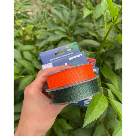 Шнур Brain Scout 4X 150m (fluoro Orange) 0.080mm 4.4kg, Диаметр: 0.08mm, Выберите цвет: fluoro Orange, фото , изображение 4