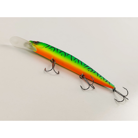 Воблер Imakatsu Gekiasa III IK Jerk 130SP 130mm 21.0g #45 Matt Hot Tiger, Колір воблера: 45 Matt Hot Tiger, фото , изображение 5