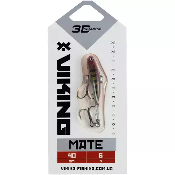 Балансир Viking Fishing Mate Ice Jig 40mm 6g #17 Brown Perch, Розмір/Вага: 40мм/6г, Колір балансиру: #17 Brown Perch, фото , изображение 2