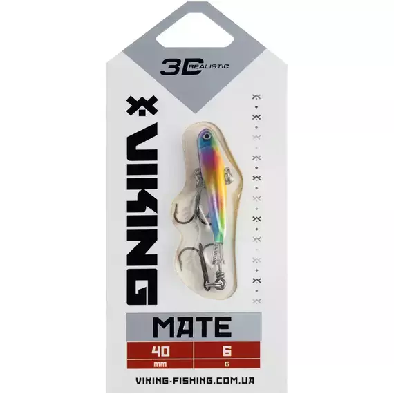 Балансир Viking Fishing Mate Ice Jig 40mm 6g #16 European Values, Розмір/Вага: 40мм/6г, Колір балансиру: #16 European Values, фото , изображение 2