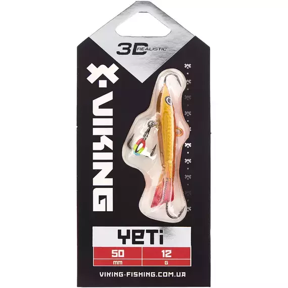 Балансир Viking Fishing Yeti Ice Jig 50mm 12.0g #08 Candle Flame, Розмір/Вага: 50мм/12г, Колір балансиру: #8 Candle Flame, фото , изображение 2