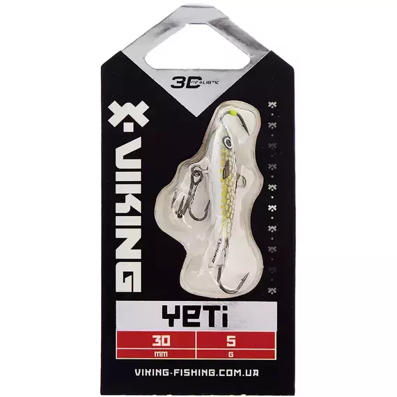 Балансир Viking Fishing Yeti Ice Jig 30mm 5.0g #13 Just Pike, Розмір/Вага: 30мм/5г, Колір балансиру: #13 Just Pike, фото , изображение 2