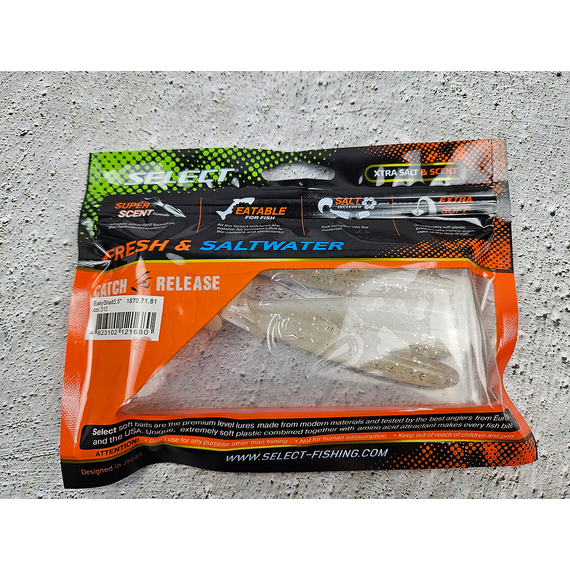 Силикон Select Easy Shad 3.5" #313 — съедобный виброхвост для судака, щуки и большого окуня (5 шт/упак), Длина силикона: 3.5" (8.89 см), Расцветка силикона: 313, фото , изображение 4
