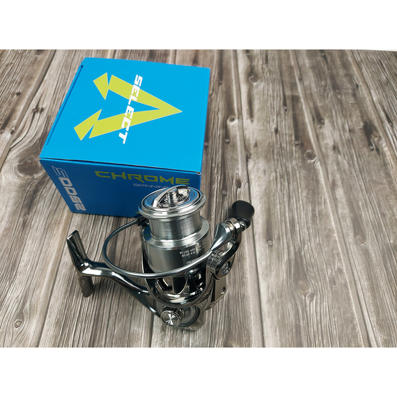 Котушка Select Chrome 2500S (6+1 підшипник) — спінінгова з низькопрофільною шпулею, збалансована модель для спінінга, Розмір шпулі: 2500S, фото , изображение 7