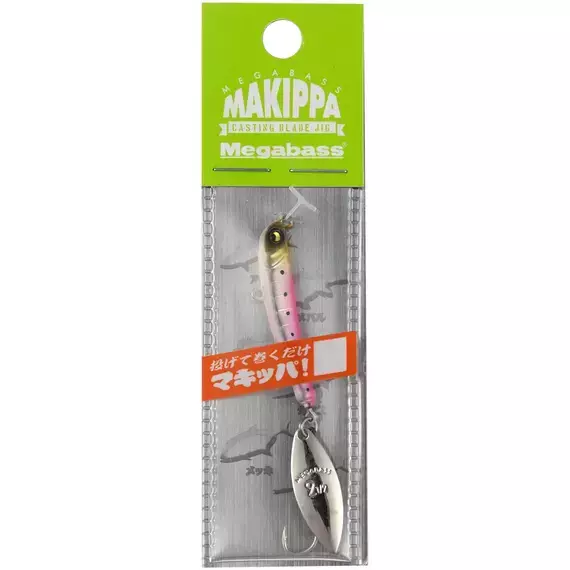 Тейл-спінер Megabass Makippa 3.0g Pink Iwashi, Вага блешні: 3г, Колір блешні: Pink Iwashi, фото , изображение 2
