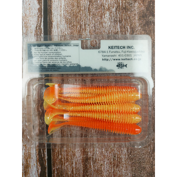 Силікон Keitech Swing Impact 3.5" (8 шт/упак), колір:pal#04 sun shine lemon, Довжина силікону: 3.5" (8.9 см), Колір силікону: PAL#04 Sun Shine Lemon, фото , изображение 4