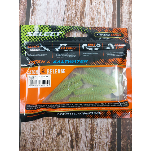 Силікон Select Snack 2.5" col.072 (6 шт/пак), Довжина силікону: 2.5" (6.1 см), Колір силікону: 072, фото , изображение 4