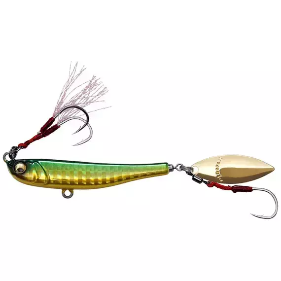 Тейл-спінер Megabass Makippa 20.0g Green Gold, Вага блешні: 20г, Колір блешні: Green Gold, фото 