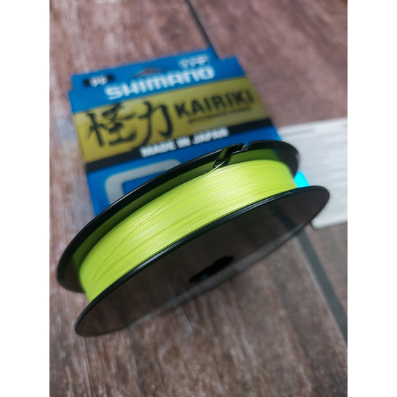 Шнур Shimano Kairiki 8 PE 150m 0.13mm 8.2kg жовтий (Japan), Діаметр: 0.13mm, Розмотування: 150m, Колір: жовтий, фото , изображение 11