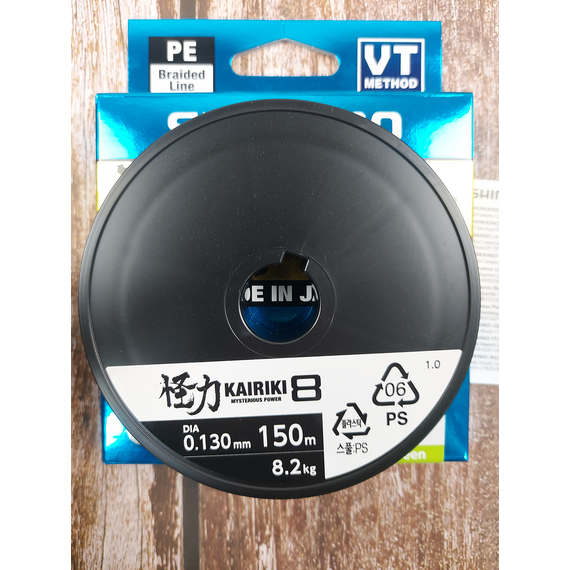 Шнур SHIMANO KAIRIKI 8 PE 150m 0.13mm 8.2kg салатовий (Japan), Діаметр: 0.13mm, Розмотування: 150m, Колір: салатовий, фото , изображение 9