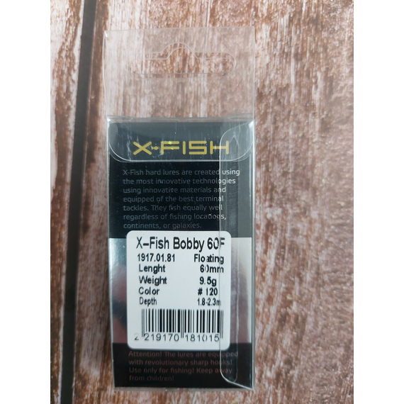 Воблер X-Fish Bobby 60F 60mm 9.5g #120 (1.8-2.3m), Розмір/Вага: 60mm/9.5g, Колір воблера: 120, фото , изображение 4