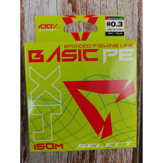 Шнур рыболовный Select Basic PE 150m, 0.04mm, 5Lb/2.5kg, цвет: разноцветный, Диаметр: 0.04mm, Размотка: 150m, Выберите цвет: мультиколор, фото , изображение 2