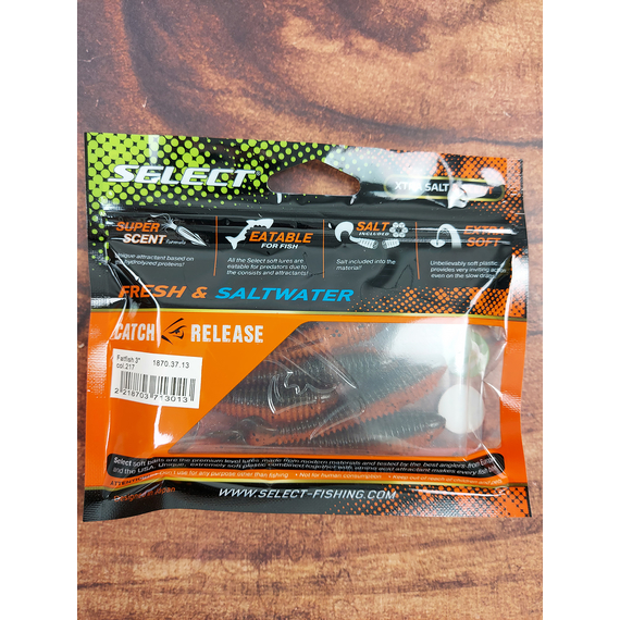 Силикон Select Fatfish 3" col.217 (6 шт/упак), Длина силикона: 3" (7.62 см), Расцветка силикона: 217, фото , изображение 5