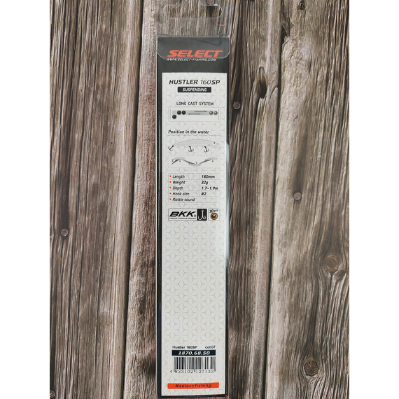 Воблер Select Hustler 160SP 160mm 32.0g #07 (1.7-1.9m), Размер/Вес: 160mm/32g, Цвет воблера: col.07, фото , изображение 3