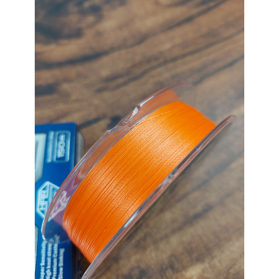 Шнур Brain Scout 4X 150m (fluoro Orange) 0.080mm 4.4kg, Диаметр: 0.08mm, Выберите цвет: fluoro Orange, фото , изображение 9