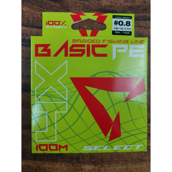 Шнур рыболовный Select Basic PE 100m, 0.12mm, 12Lb/5.6kg, цвет: темно-зеленый, Диаметр: 0.12mm, Размотка: 100m, Выберите цвет: темно-зелений, фото , изображение 2