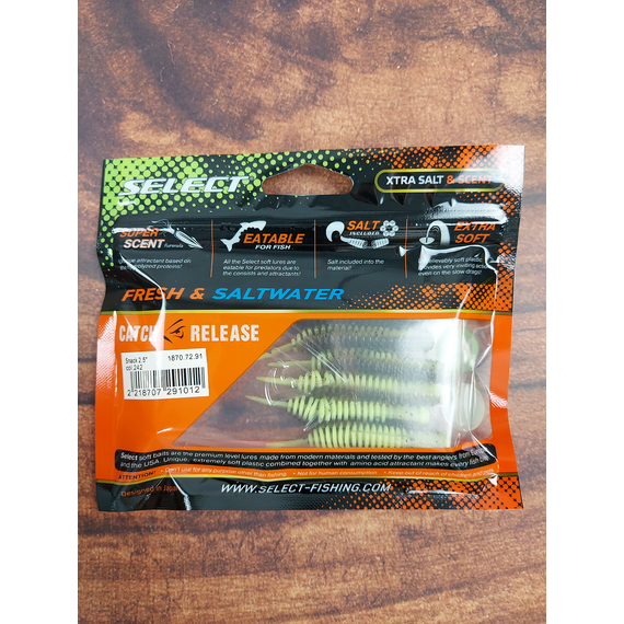 Силікон Select Snack 2.5" #242 (6 шт / уп), Довжина силікону: 2.5" (6.1 см), Колір силікону: 242, фото , изображение 5