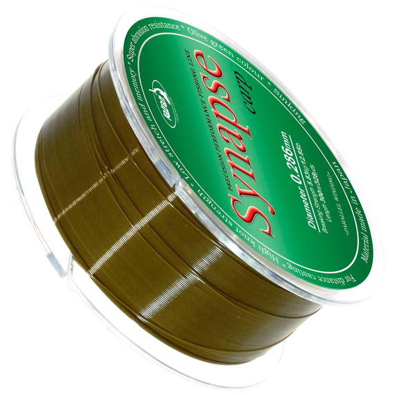 Жилка Katran Synapse Carp 300m (olive green) 0.286mm 12.85lb/5.83kg, Диаметр: 0.29, Размотка: 300m, фото , изображение 2