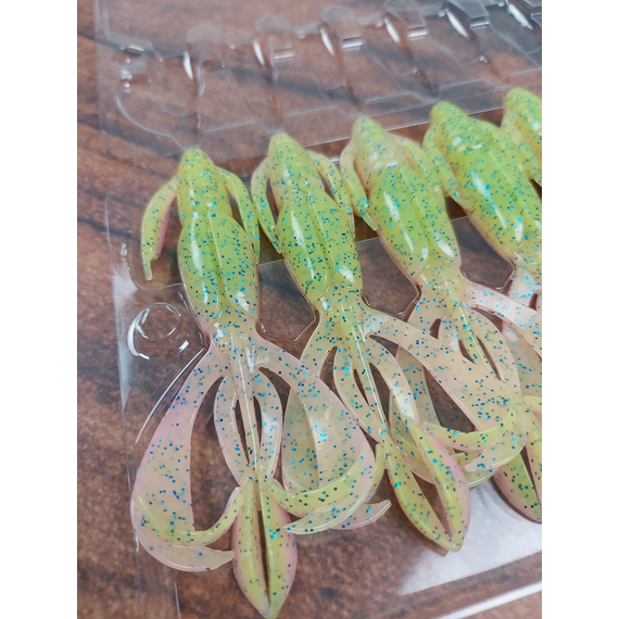 Силікон Keitech Crazy Flapper 3.6" (7 шт/уп),, колір: ea#16 cotton candy blue f, Довжина силікону: 3.6" (9.1 см), Колір силікону: ea#16 cotton candy blue f, фото , изображение 8