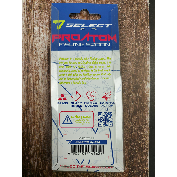 Блешня Select ProAtom 8.0g 54mm #14, Вага блешні: 8г, Колір блешні: 14, фото , изображение 4