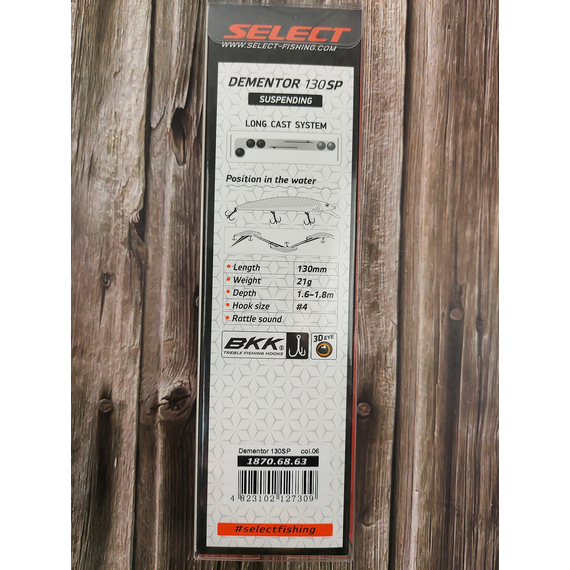 Воблер Select Dementor 130SP 130mm 21g #06 (1.6-1.8m), Колір воблера: 6, фото , изображение 3