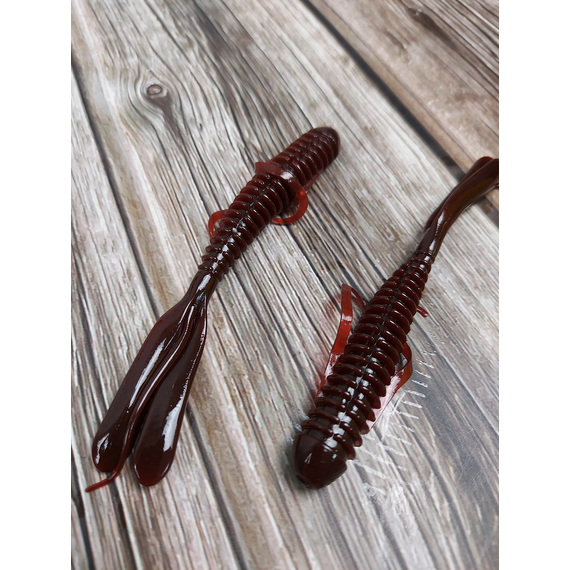 Силікон Keitech Hog Impact 4" (8 шт/упак), колір:006 cola, Довжина силікону: 4" (10.2 см), Колір силікону: 006 Cola, фото , изображение 5