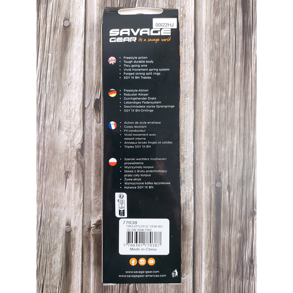 Воблер Savage Gear Freestyler V2 SS 130mm 46.0g Pike, Розмір/Вага: 130мм/46г, Колір воблера: Pike, фото , изображение 3