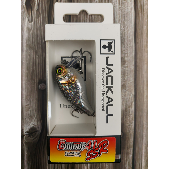 Воблер Jackall Chubby 41F SSR 41mm, 5.5гр, до 0.6м, HL Silver & Black, Размер/Вес: 41мм/5.5г, Цвет воблера: HL Silver & Black, фото , изображение 2